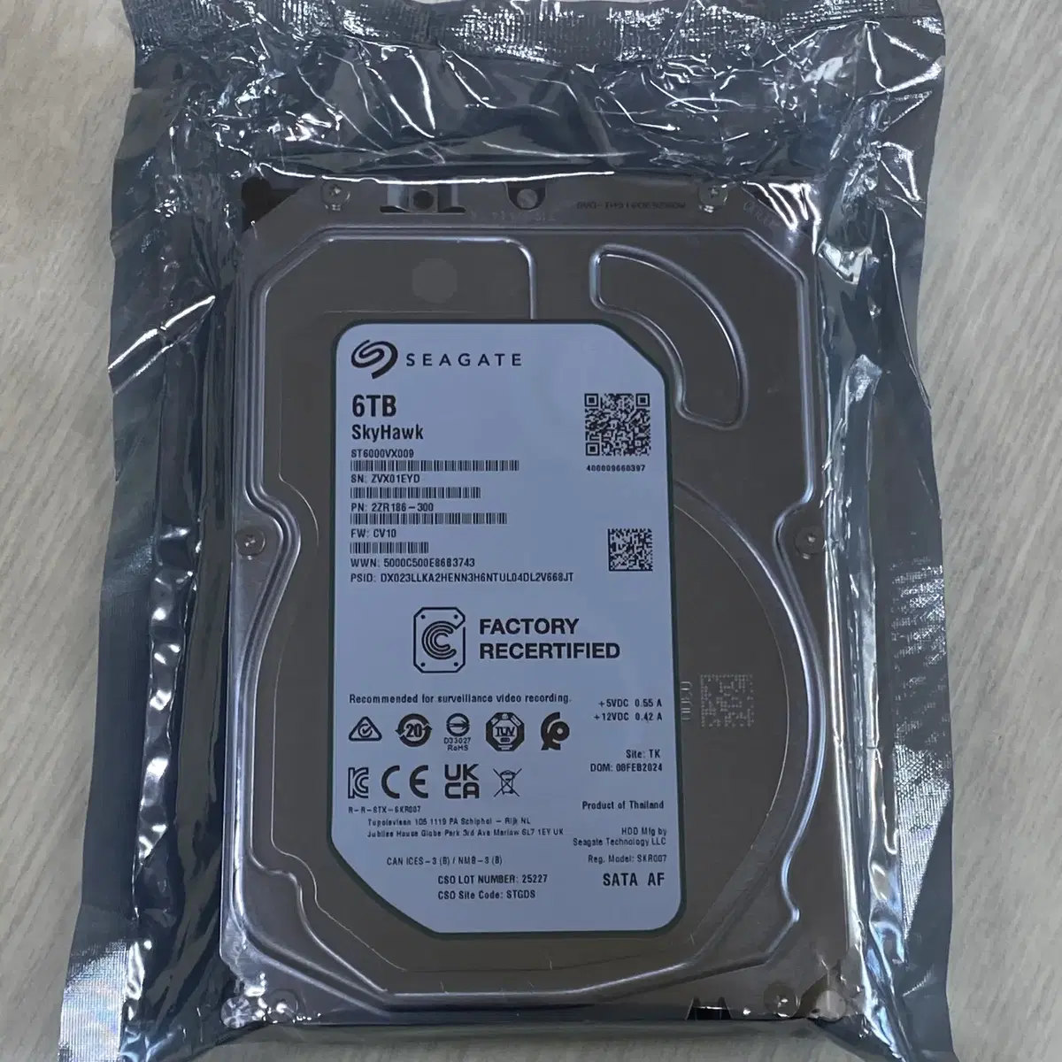 Seagate 6테라 CCTV 하드디스크 6TB HDD 미개봉