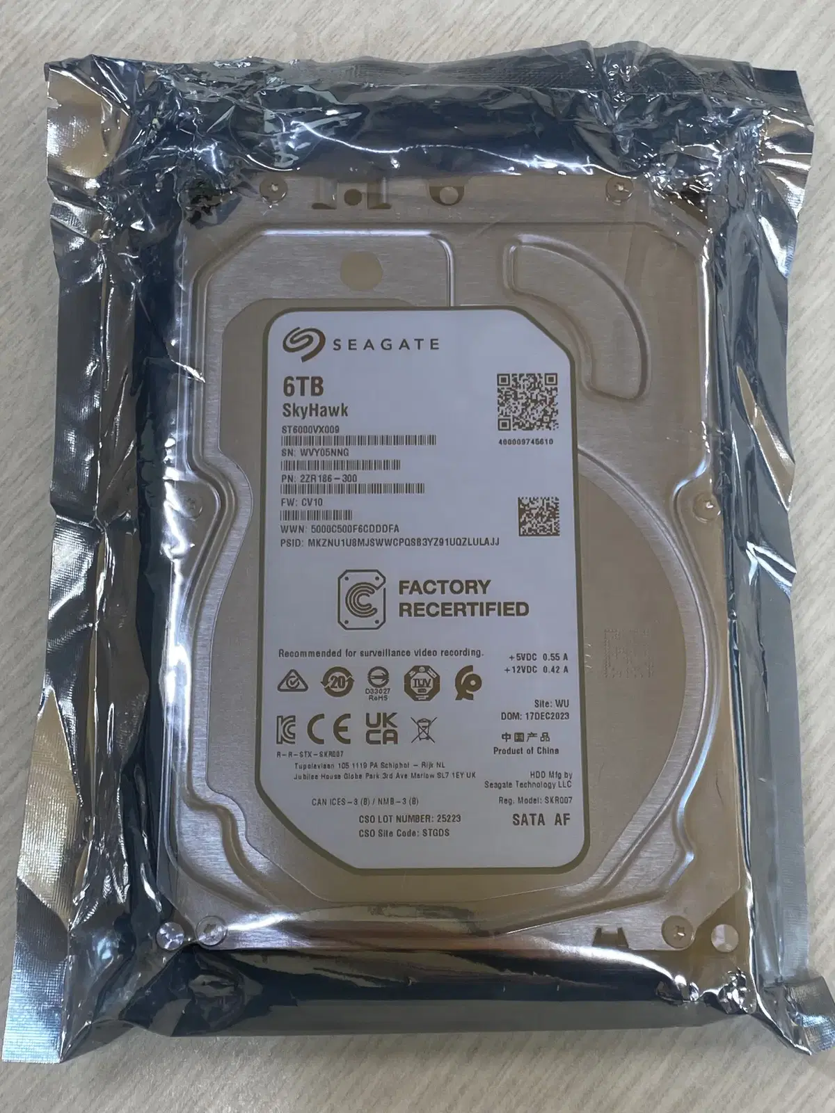 Seagate 6테라 CCTV 하드디스크 6TB HDD 미개봉