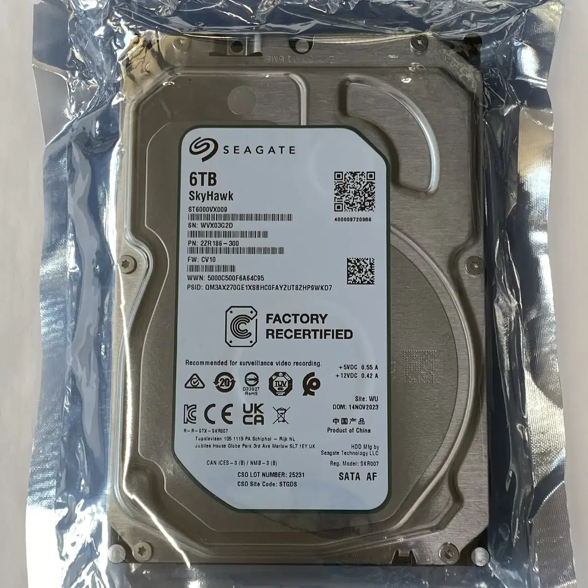 Seagate 6테라 CCTV 하드디스크 6TB HDD 미개봉