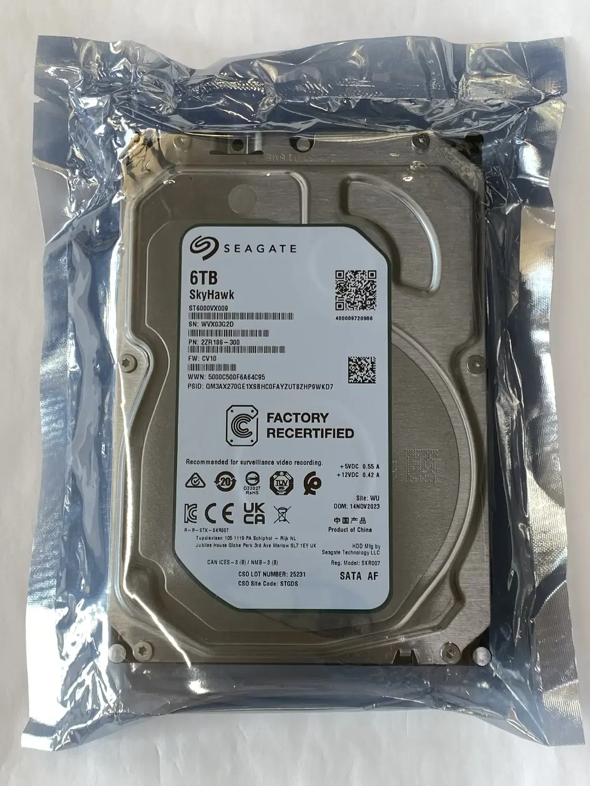 Seagate 6테라 CCTV 하드디스크 6TB HDD 미개봉