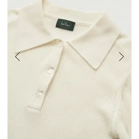 더바넷 폴로니트 아이보리 Ivory City Ribbed Knit Pol