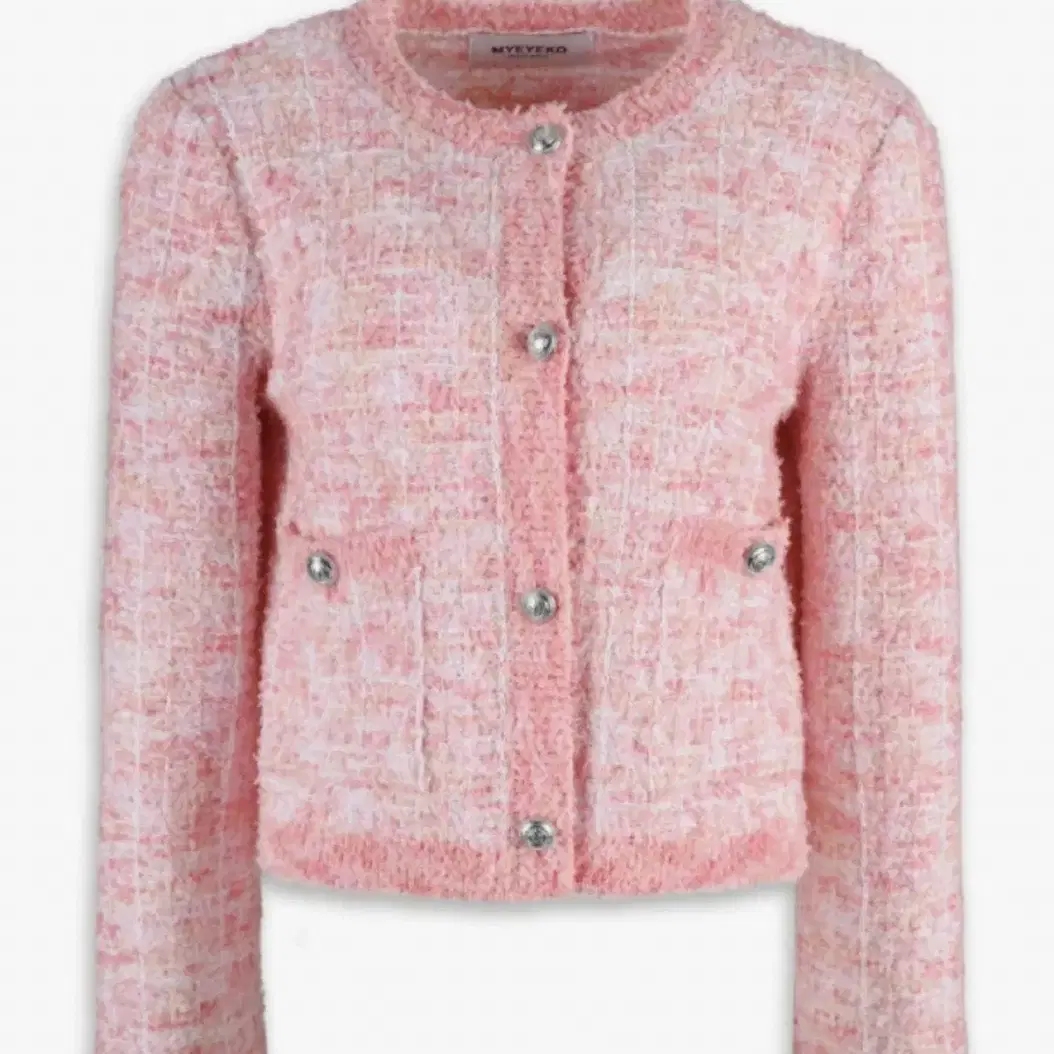 (새제품) 마이아이코 PINK BLOSSOM Tweed Knit Jack