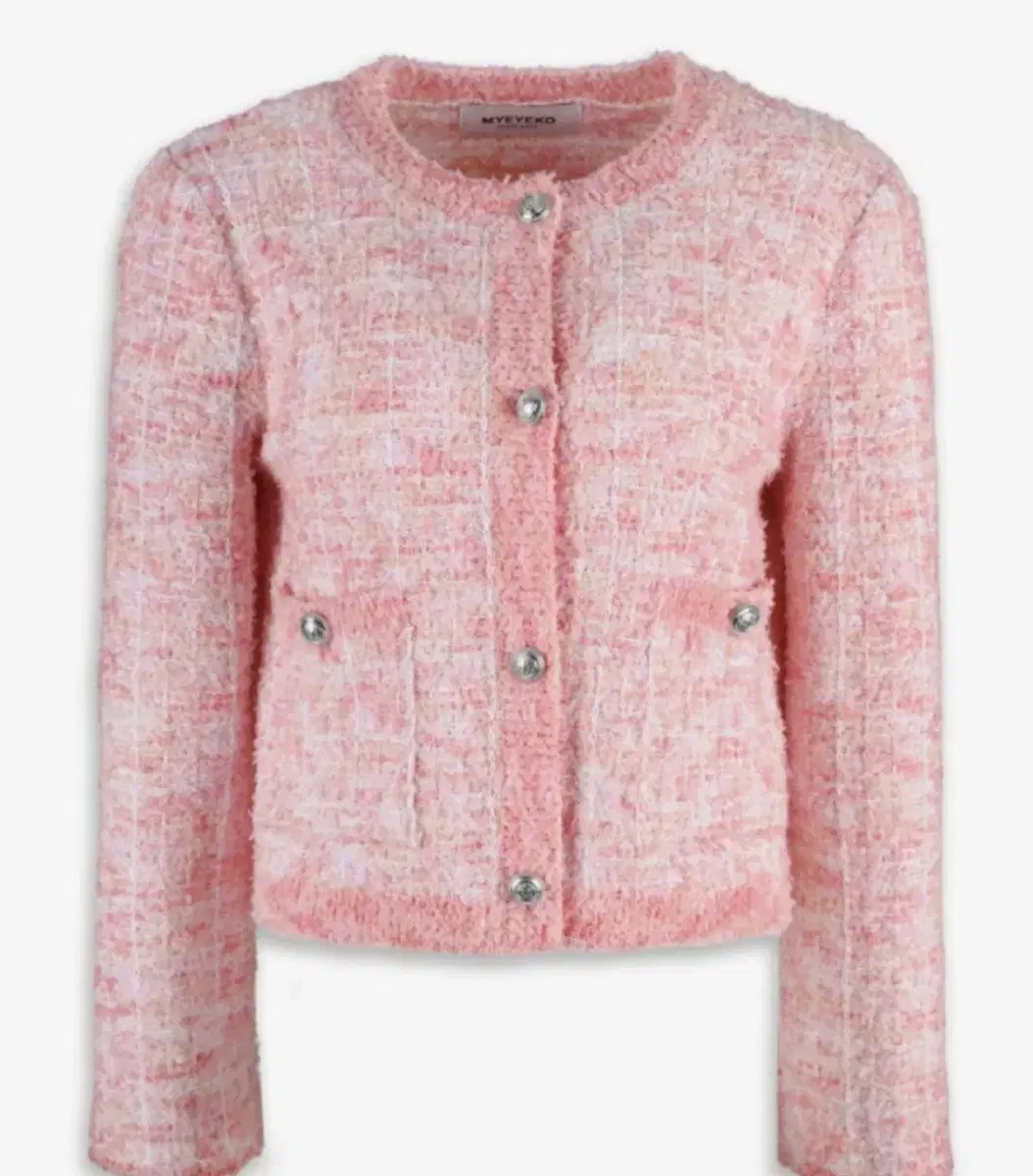 (새제품) 마이아이코 PINK BLOSSOM Tweed Knit Jack