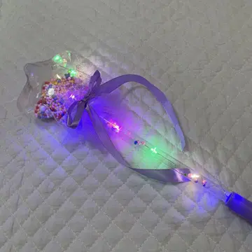 새상품 지팡이 라이트 퍼플 별 별 별 완구 프린세스 빛나는