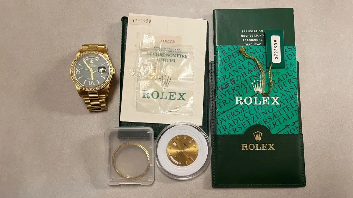 Rolex Dey Date 18K keum green dial