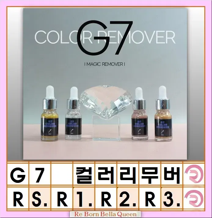 G7 컬러리무버 10ml 레이저 사용하지 않고 잔흔 제거제 지세븐컬러리무