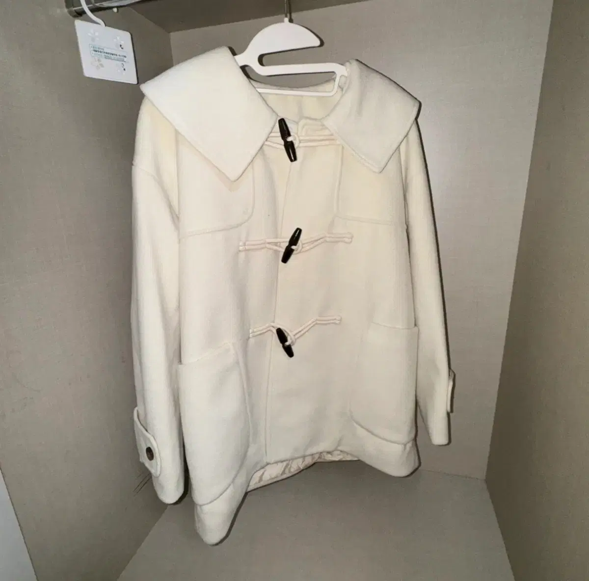 Tteokbokki Coat Half Cream Ivory Sailor Big Kara Nubim