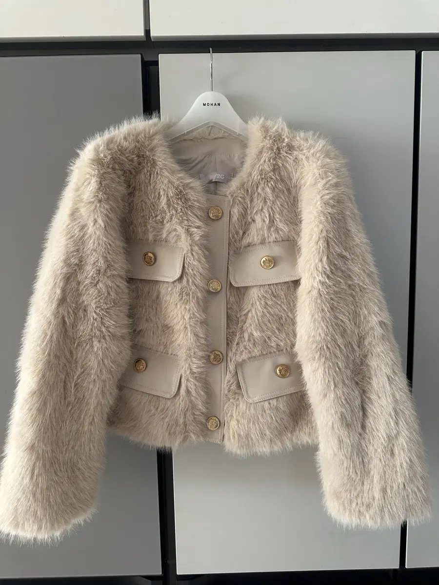 EswaiTooC SY2C Fur Jacket Beige