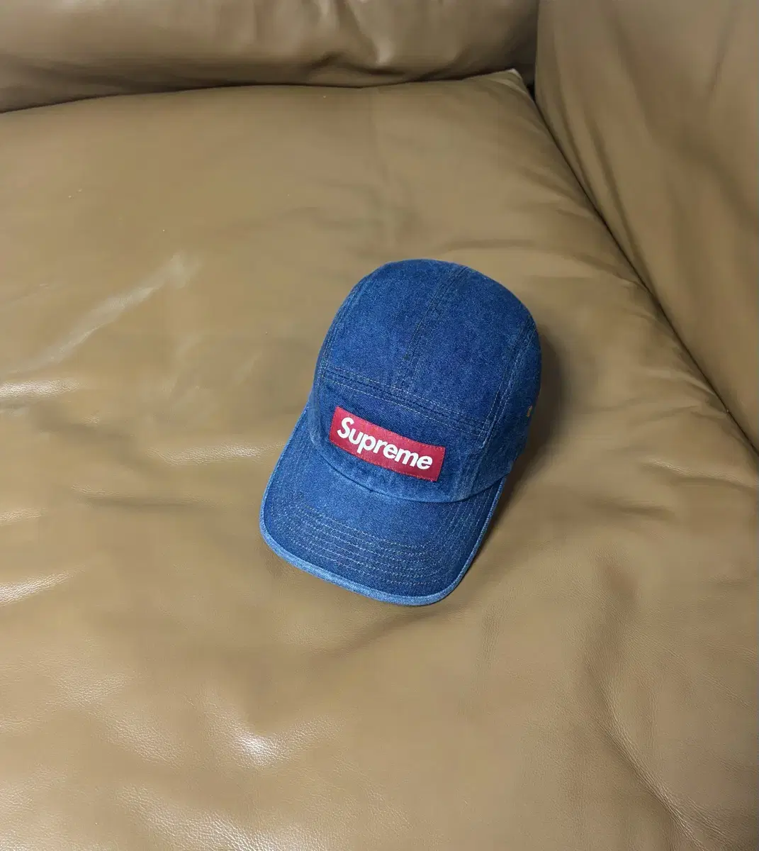 Supreme 슈프림 22fw 데님 캠프캡 모자 Washed Denim