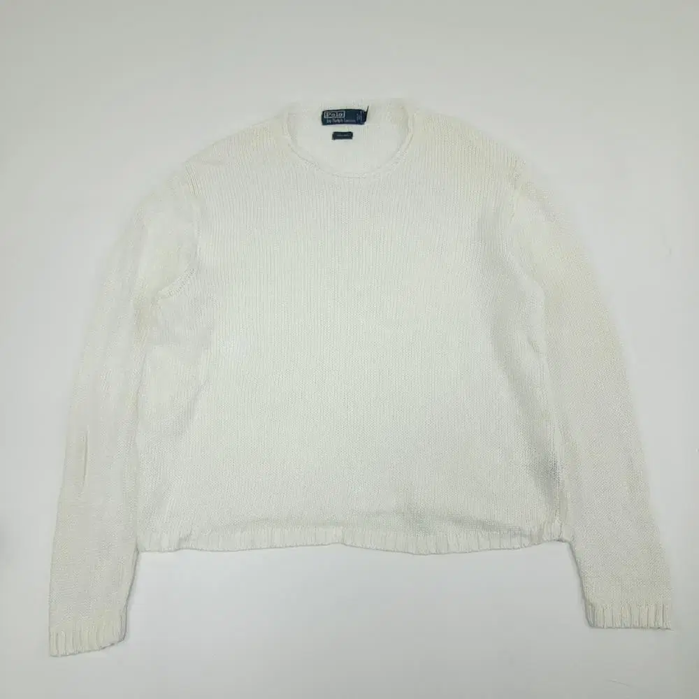 2XL 폴로 랄프로렌 스노우화이트 린넨 긴팔 니트 knit (CS143)