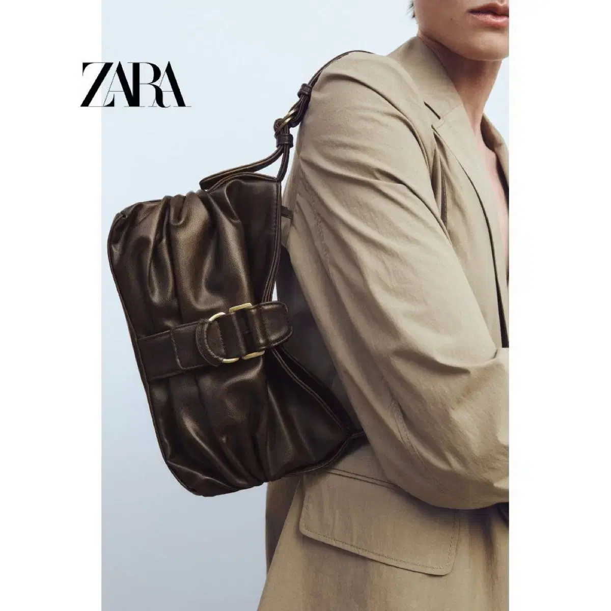 Zara 자라 버클 숄더백 브라운 판매