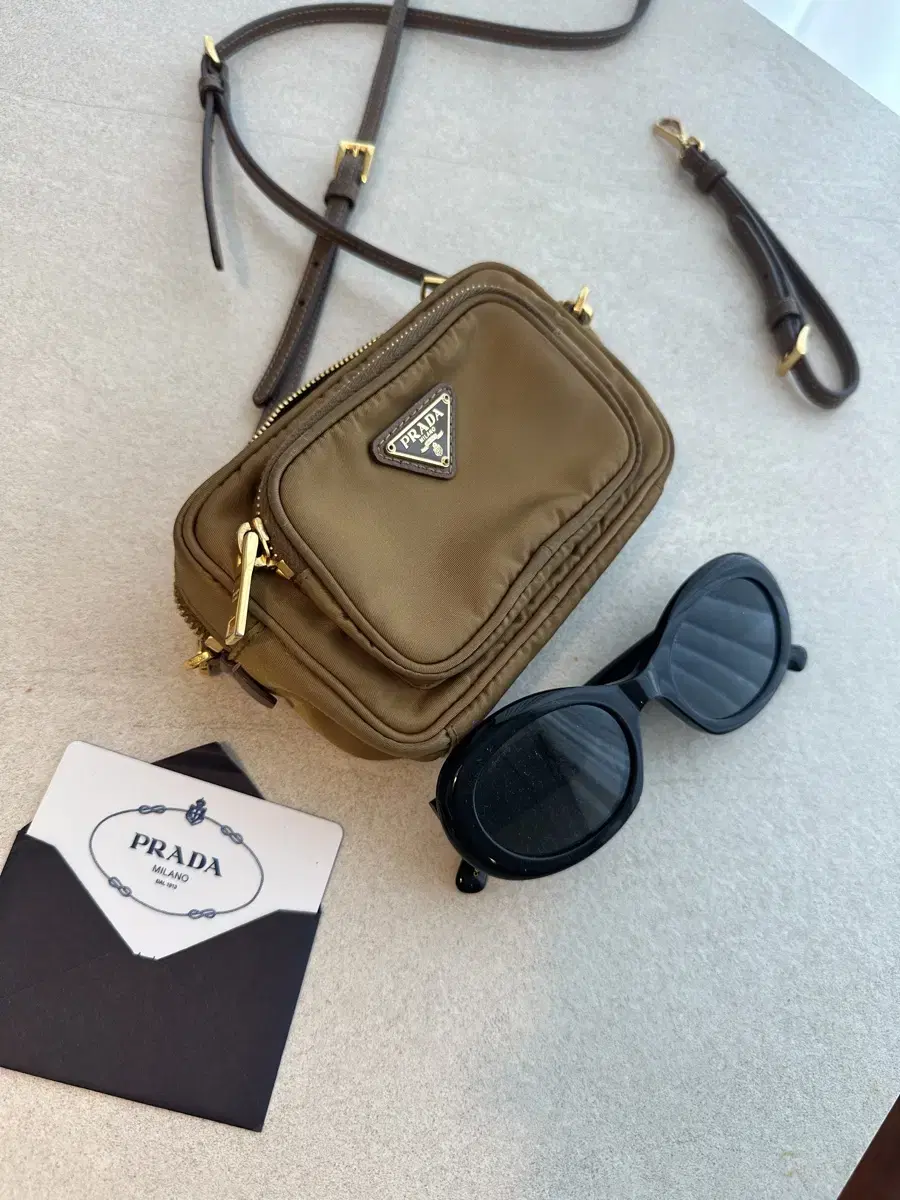 *Quick sale* Prada mini crossbody camera bag in camel cute.