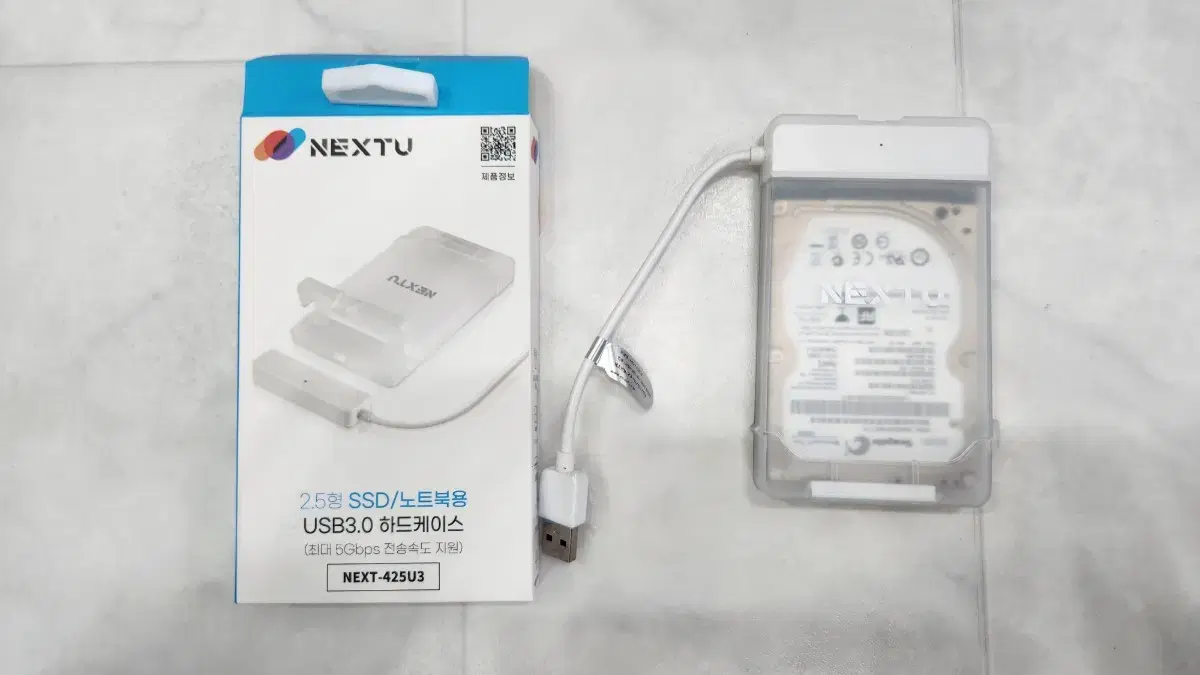 USB 3.1 640GB 외장 HDD, 신품케이스 사용