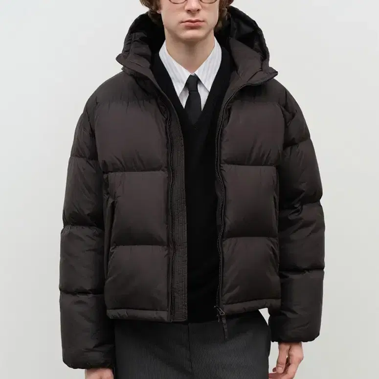 던스트 HOODED LIGHT GOOSE DOWN JACKET BLACK