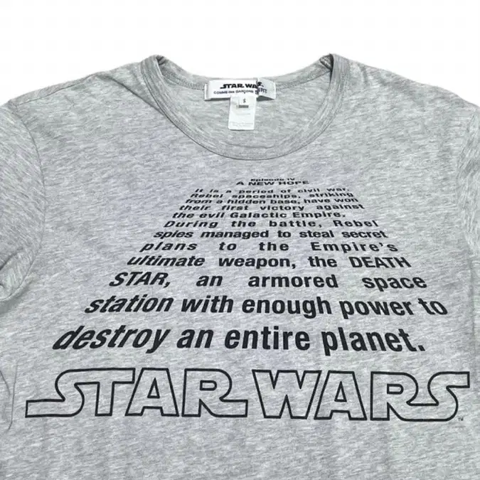 Comme des garcons starwars t shirts