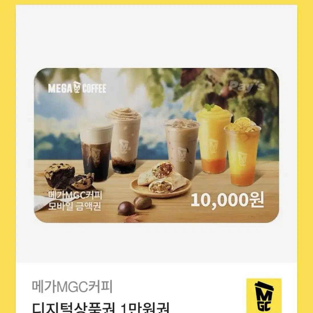 메가커피 10000원권