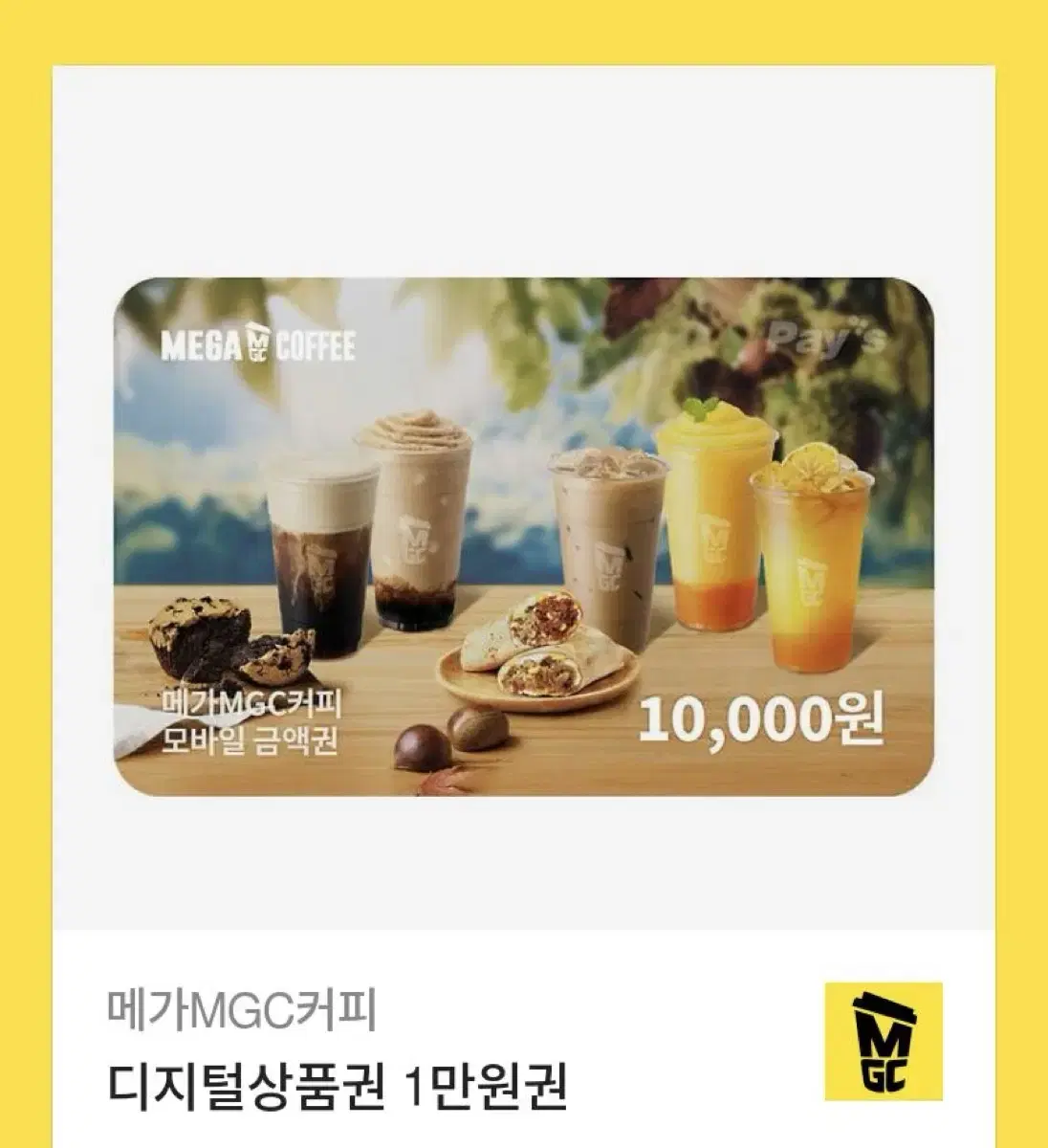 메가커피 10000원권