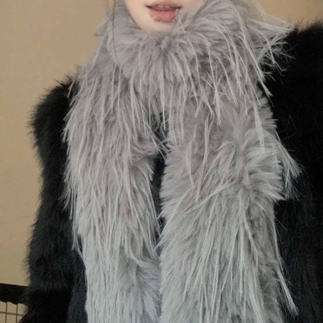 Faux fur 머플러 새거