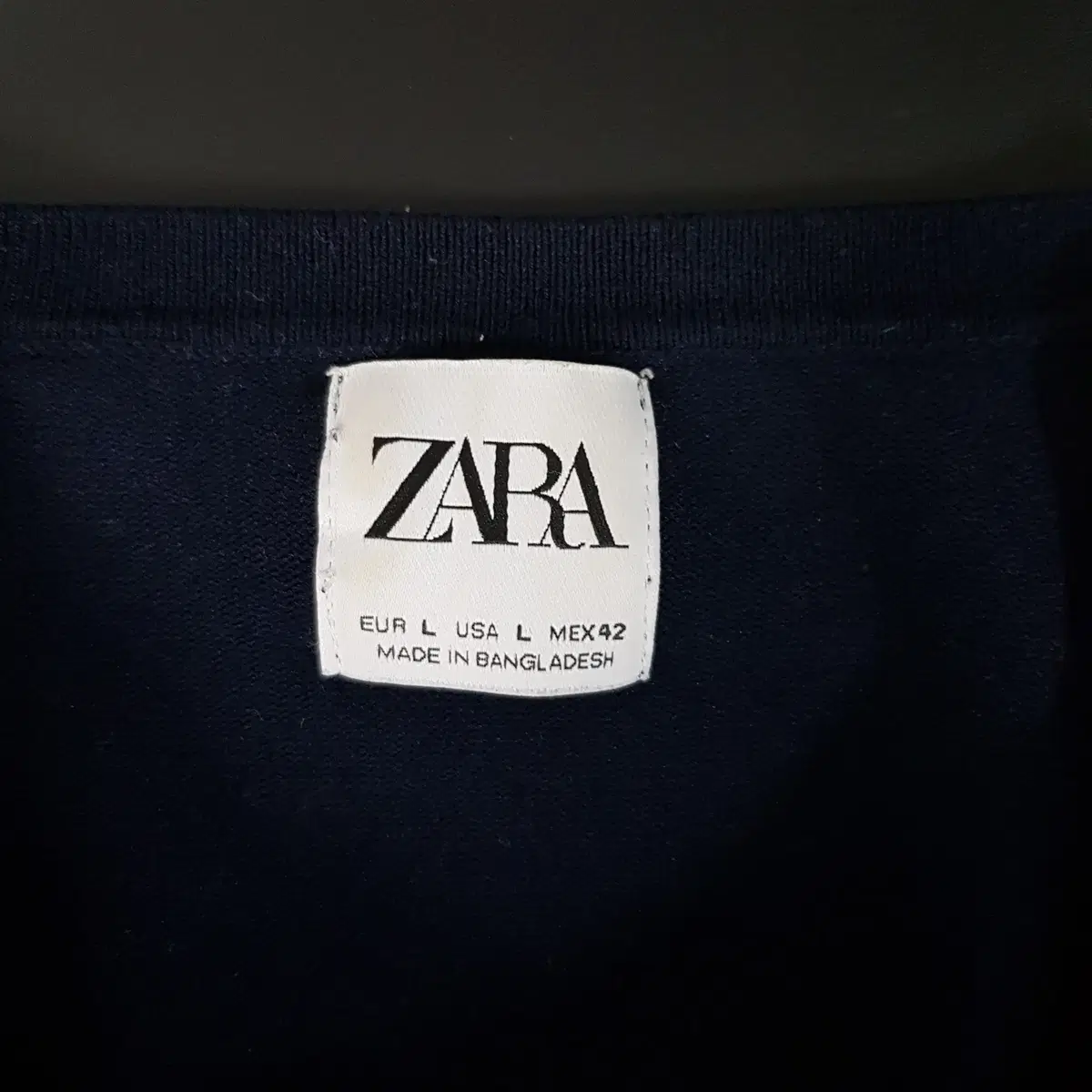 자라 ZARA 네이비 니트 탑 L 사이즈