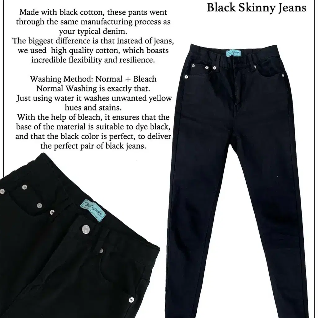 (새상품)페일제이드 Black Skinny Jeans