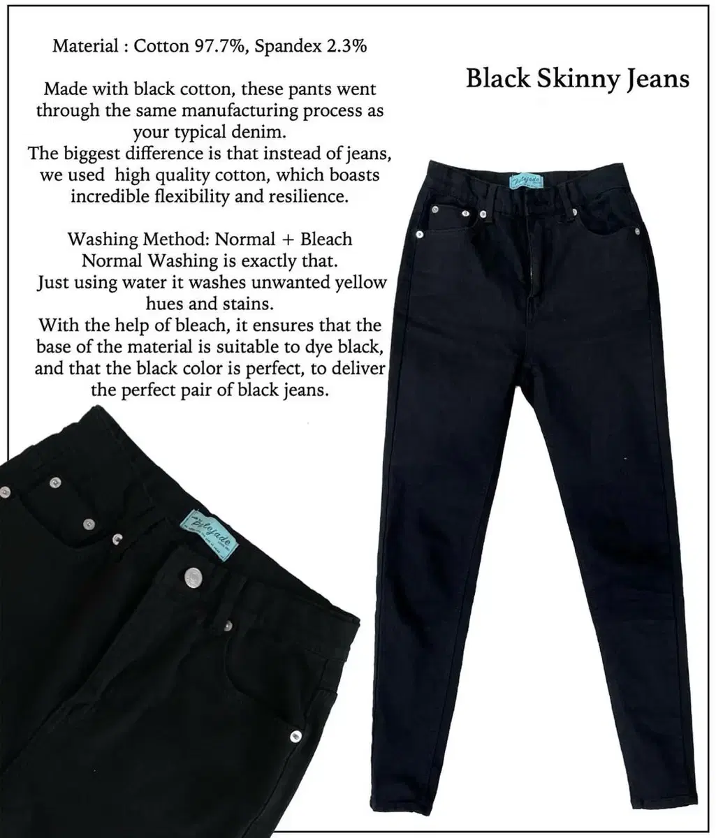 (새상품)페일제이드 Black Skinny Jeans