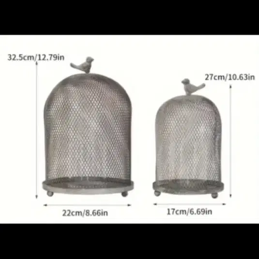 새상품))엔틱 철망 새장 촛대2개 세트