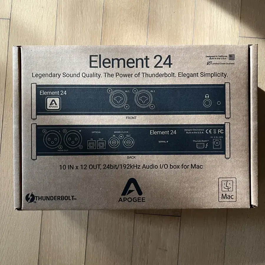 Apogee element 24 + 썬더볼트 케이블 + 컨트롤러 [풀박스