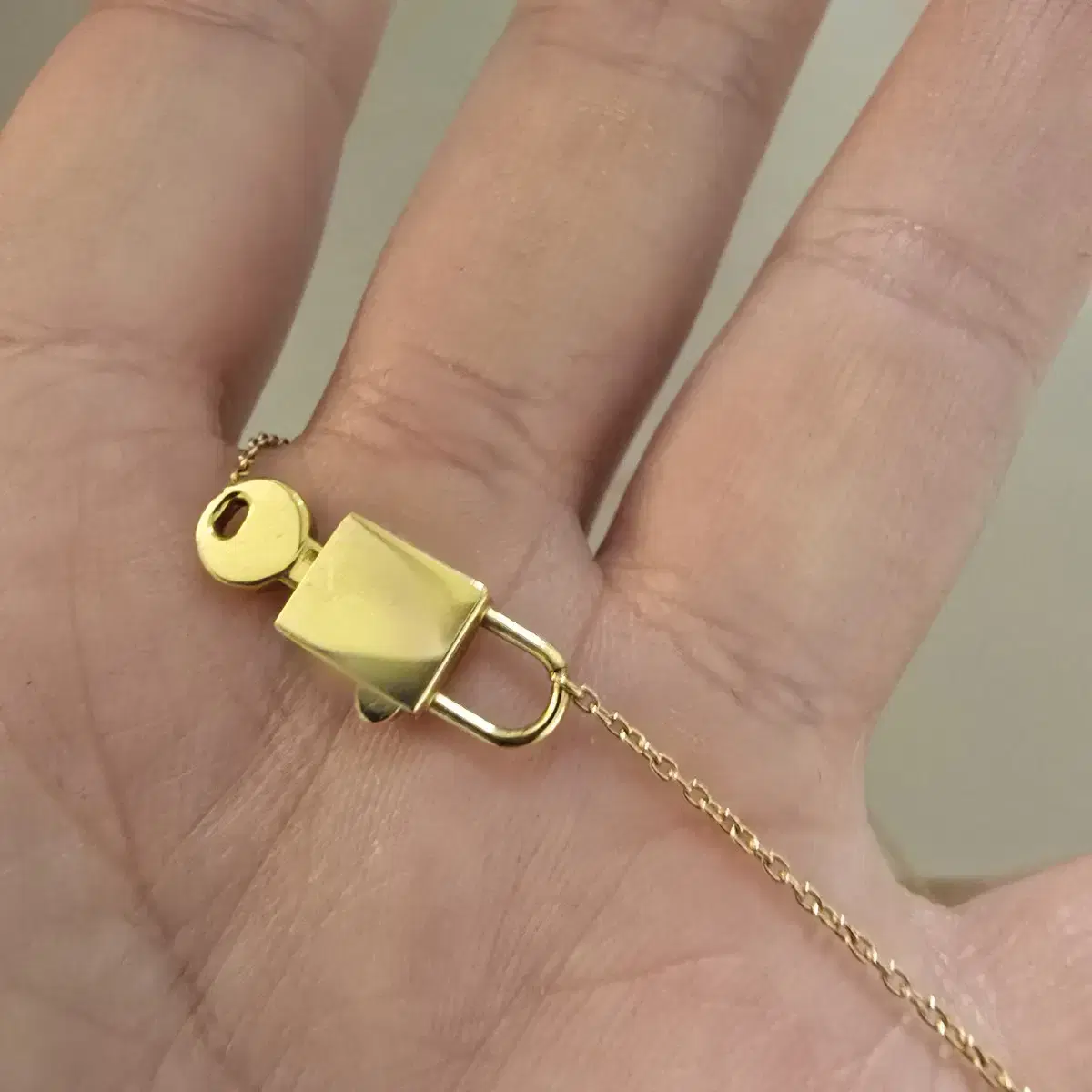 Tasaki Gold Lock and Key Necklace