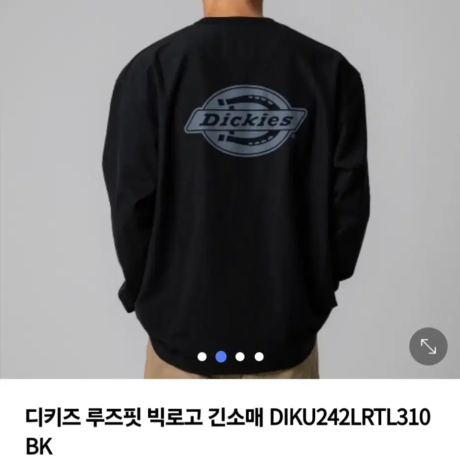 디키즈 루즈핏 빅로고 긴소매 DIKU242LRTL310BK