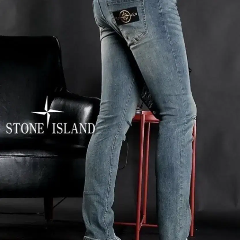 [STONE ISLAND] "데미지 워싱 스판 진(Jeans)"