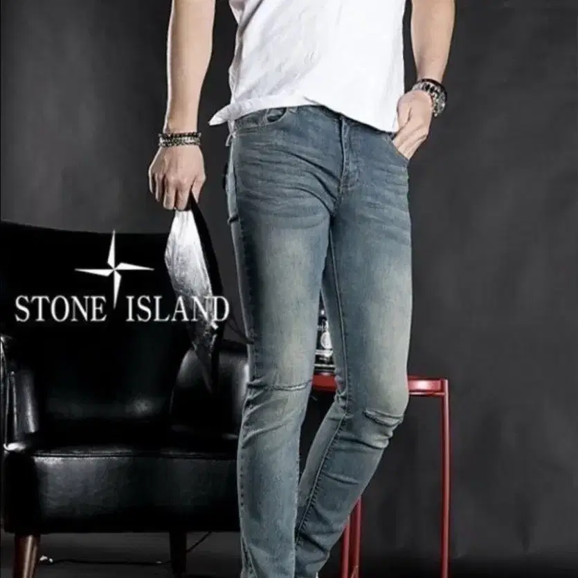 [STONE ISLAND] "데미지 워싱 스판 진(Jeans)"