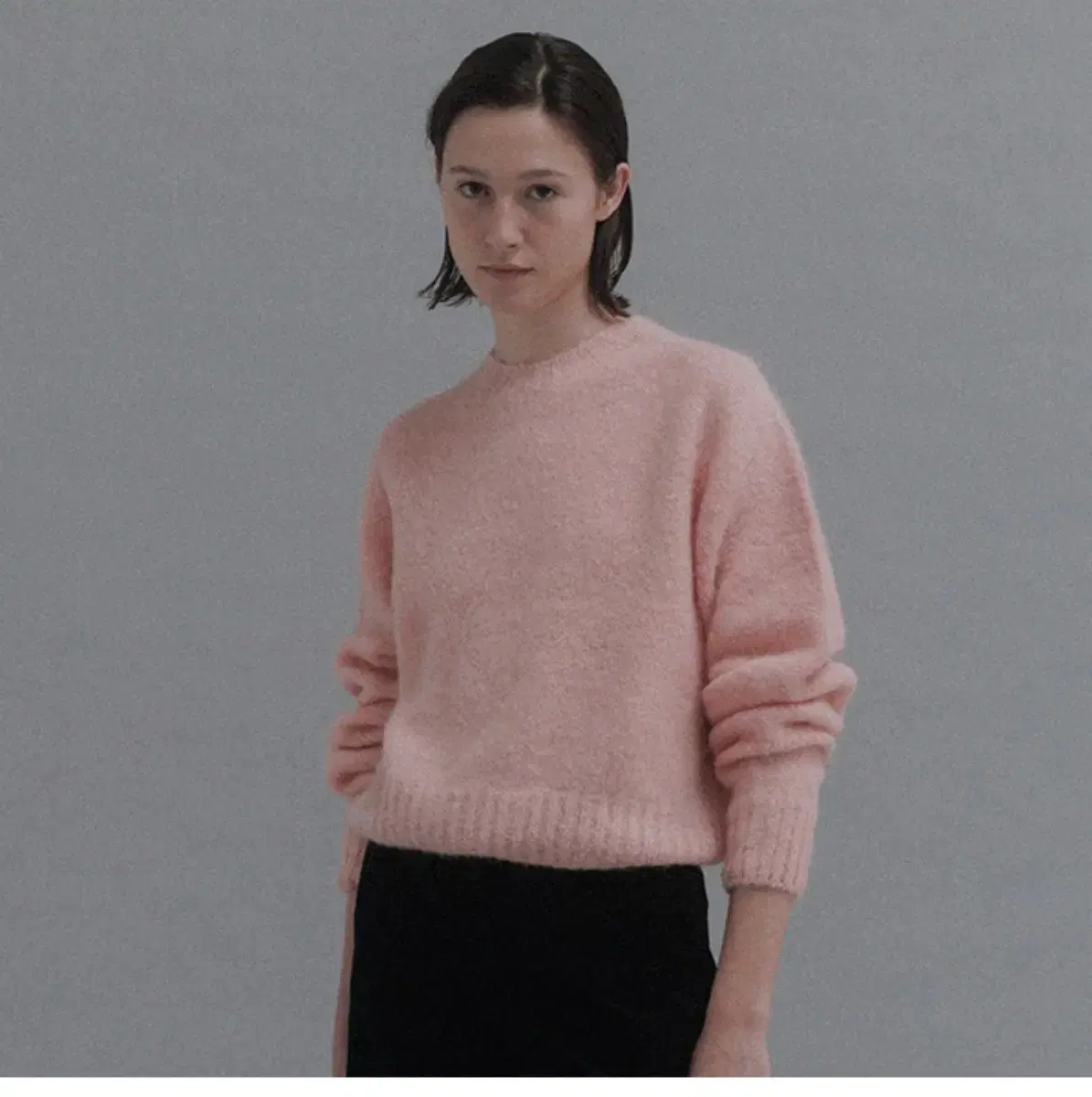 낫띵리튼 alpaca pullover sweater (baby pink)