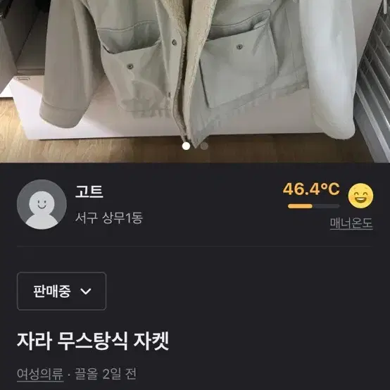 자라 무스탕식 자켓