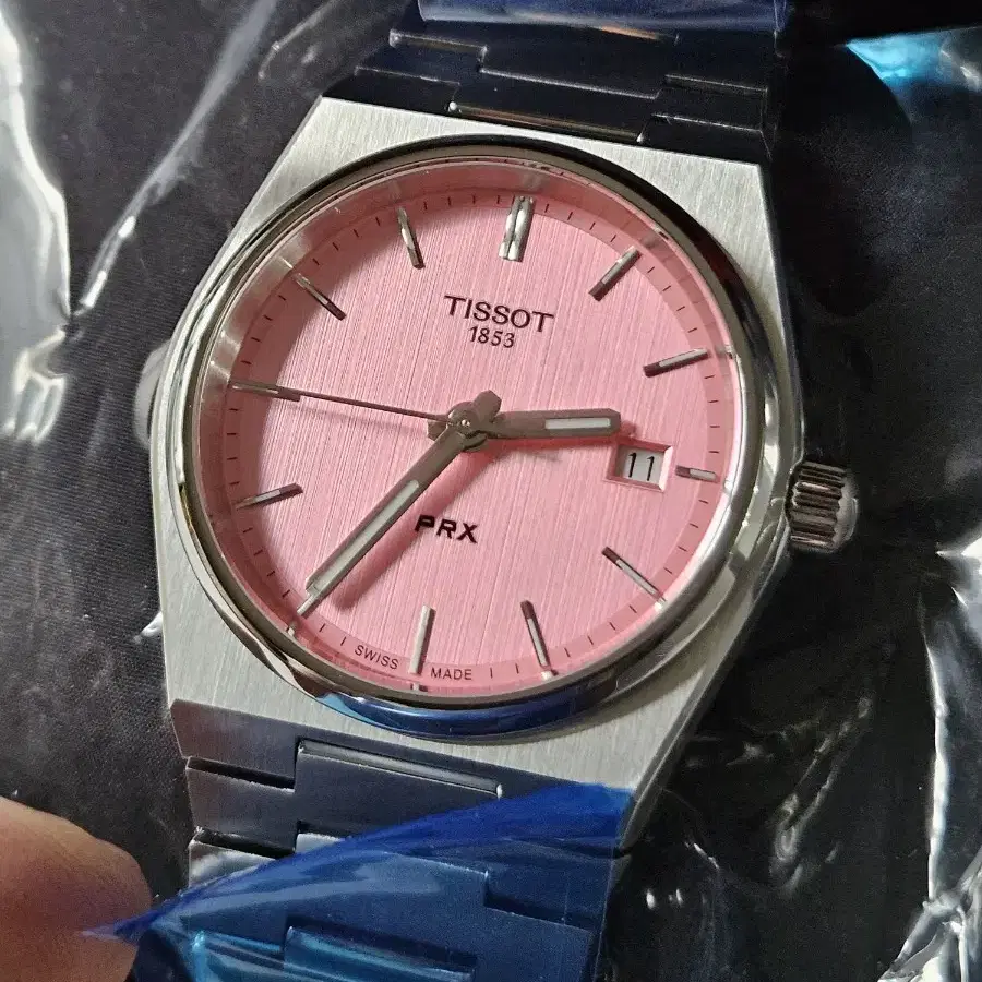 티쏘 TISSOT PRX 35mm 쿼츠 핑크 새제품