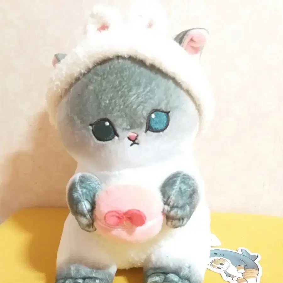 토끼 밴드 고양이 인형(25cm)