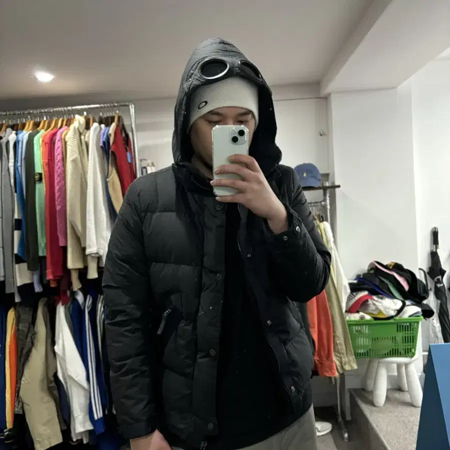 CP company 나일론 고글 패딩