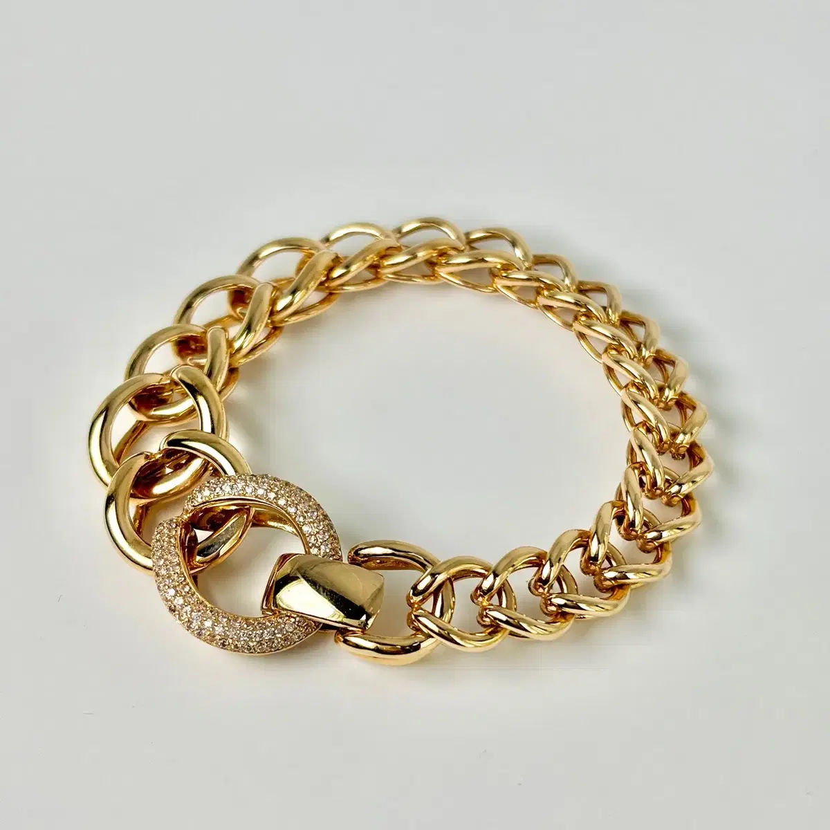 14k 18k Luxury Volume Curve Chain Bracelet