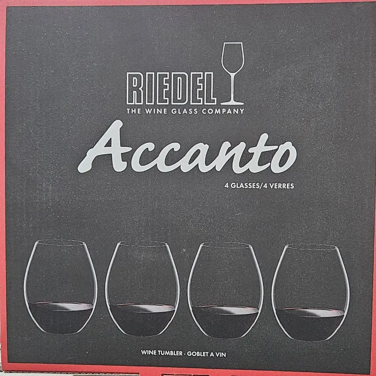 리델 유리 와인잔 텀블러 4P RIEDEL ACCANTO  570ml ㄷ