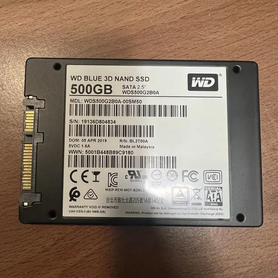 WD ssd 500GB 팝니다.