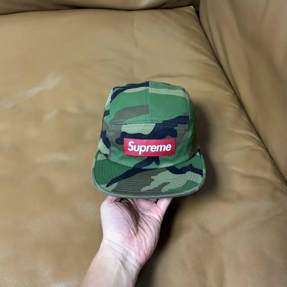 Supreme 슈프림 카모 캠프캡 모자 (Washed Camo)