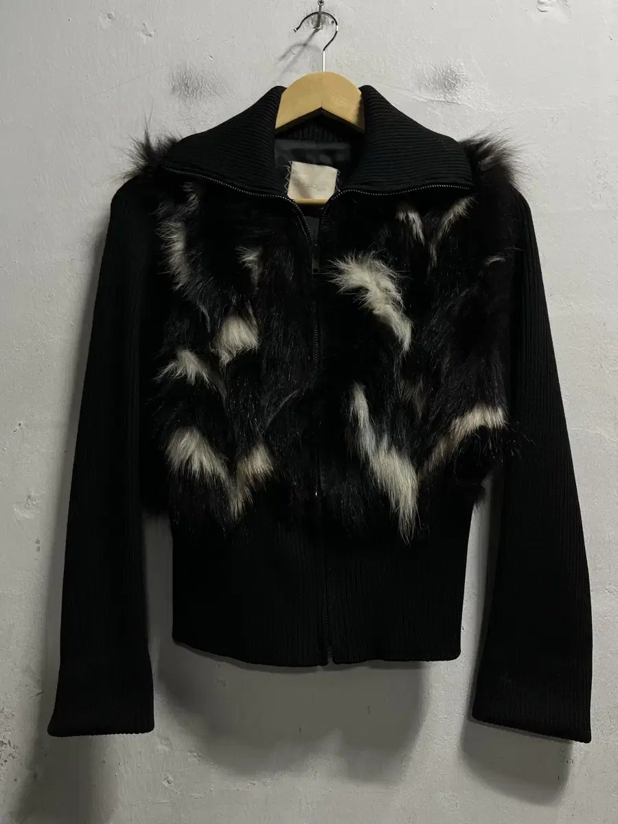 55 Message Fox Leather Sheepskin Fur Jacket Genuine