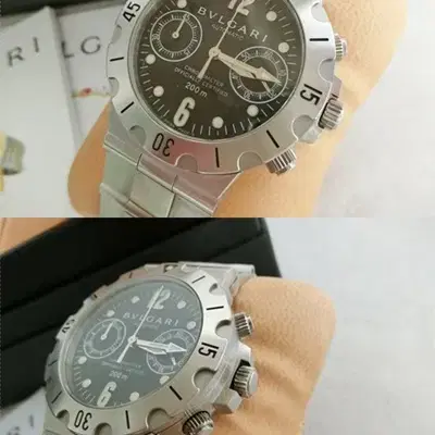 불가리 SCB38S 디아고노 스쿠버 프로페셔널 38mm 오토메틱 스틸