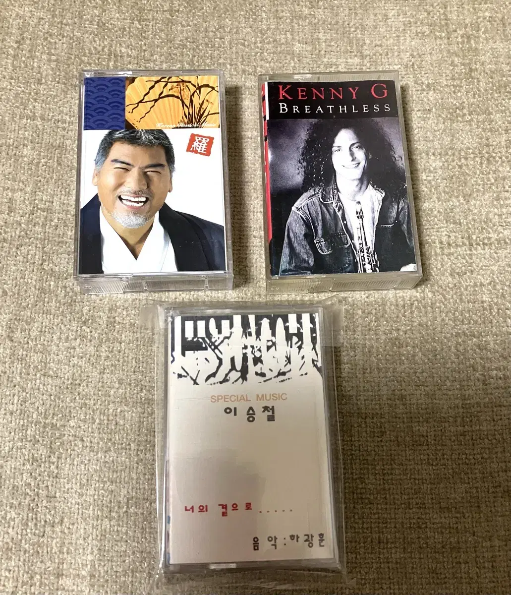 카세트테이프 3개 나훈아 이승철 Kenny G