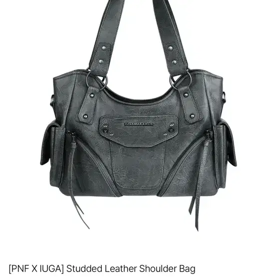 [PNF] Studded Leather Shoulder Bag