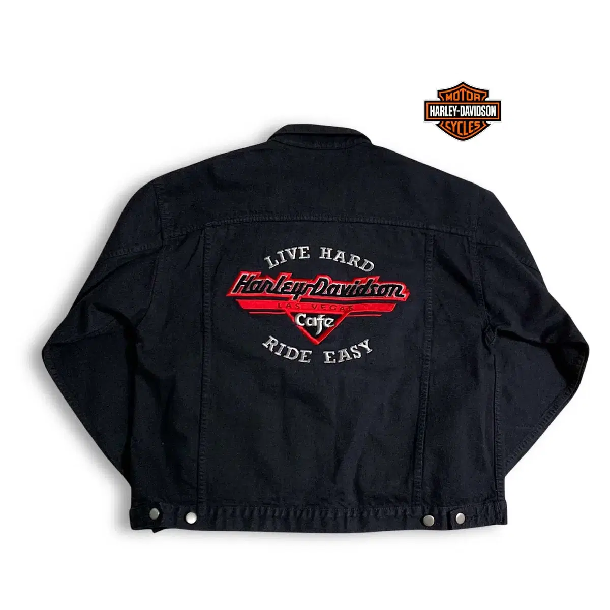 [XL] Harley davidson cafe black denim