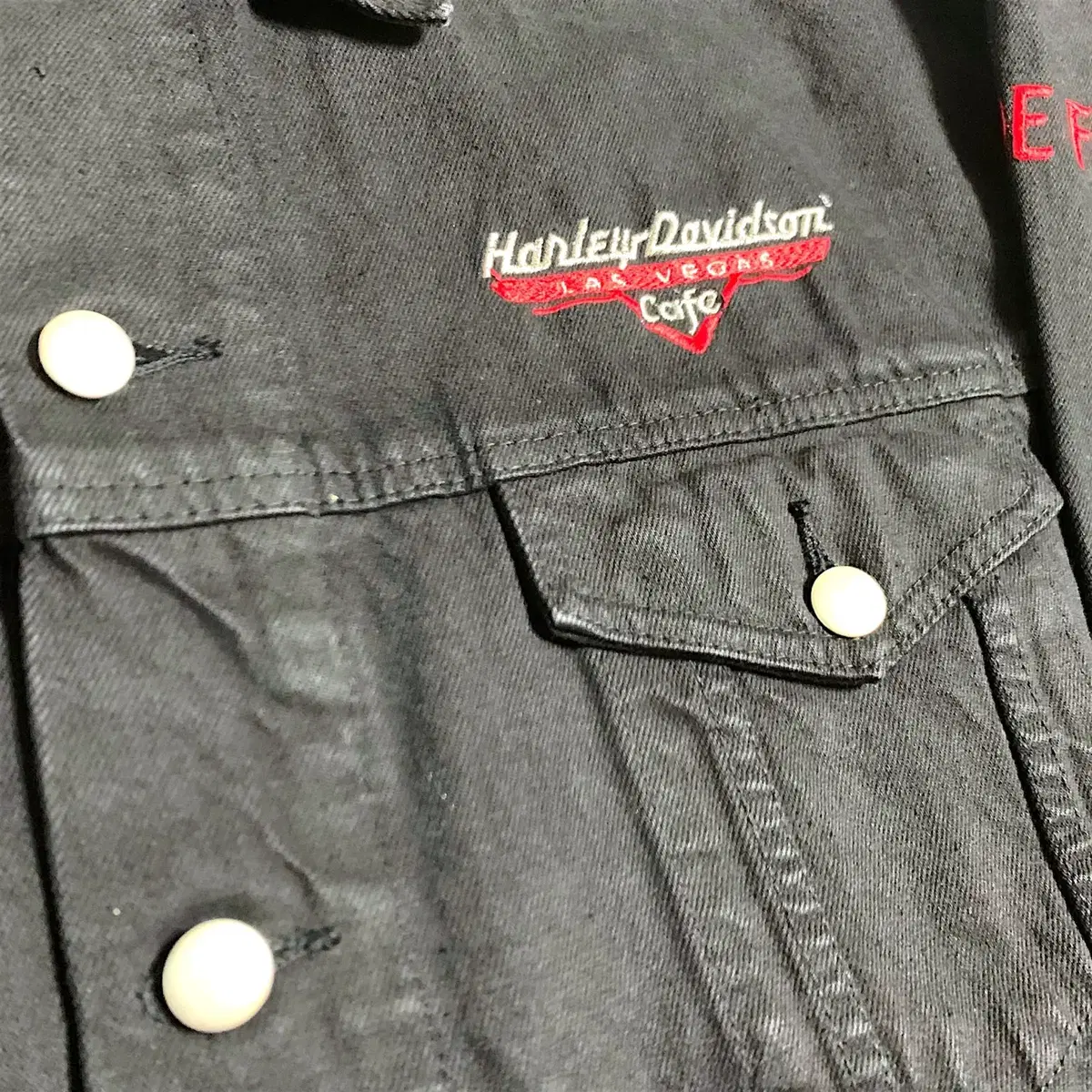 [XL] Harley davidson cafe black denim