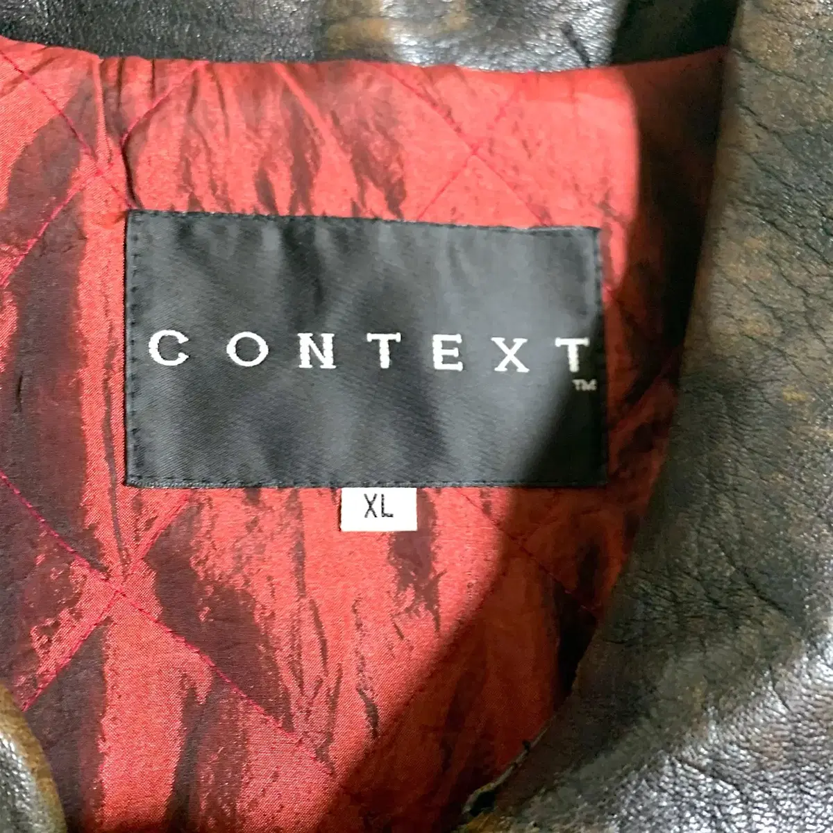 [2XL] 80s Context Leather jacket