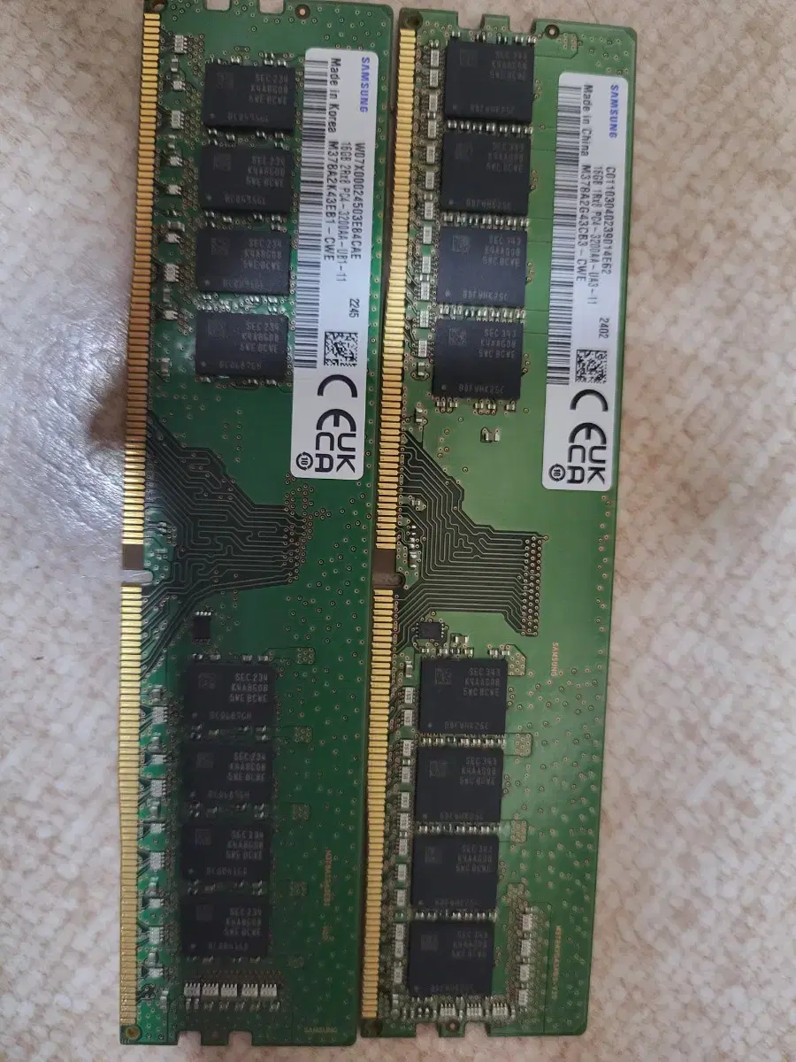 ddr4 16g x 2  32g 3200 팝니다