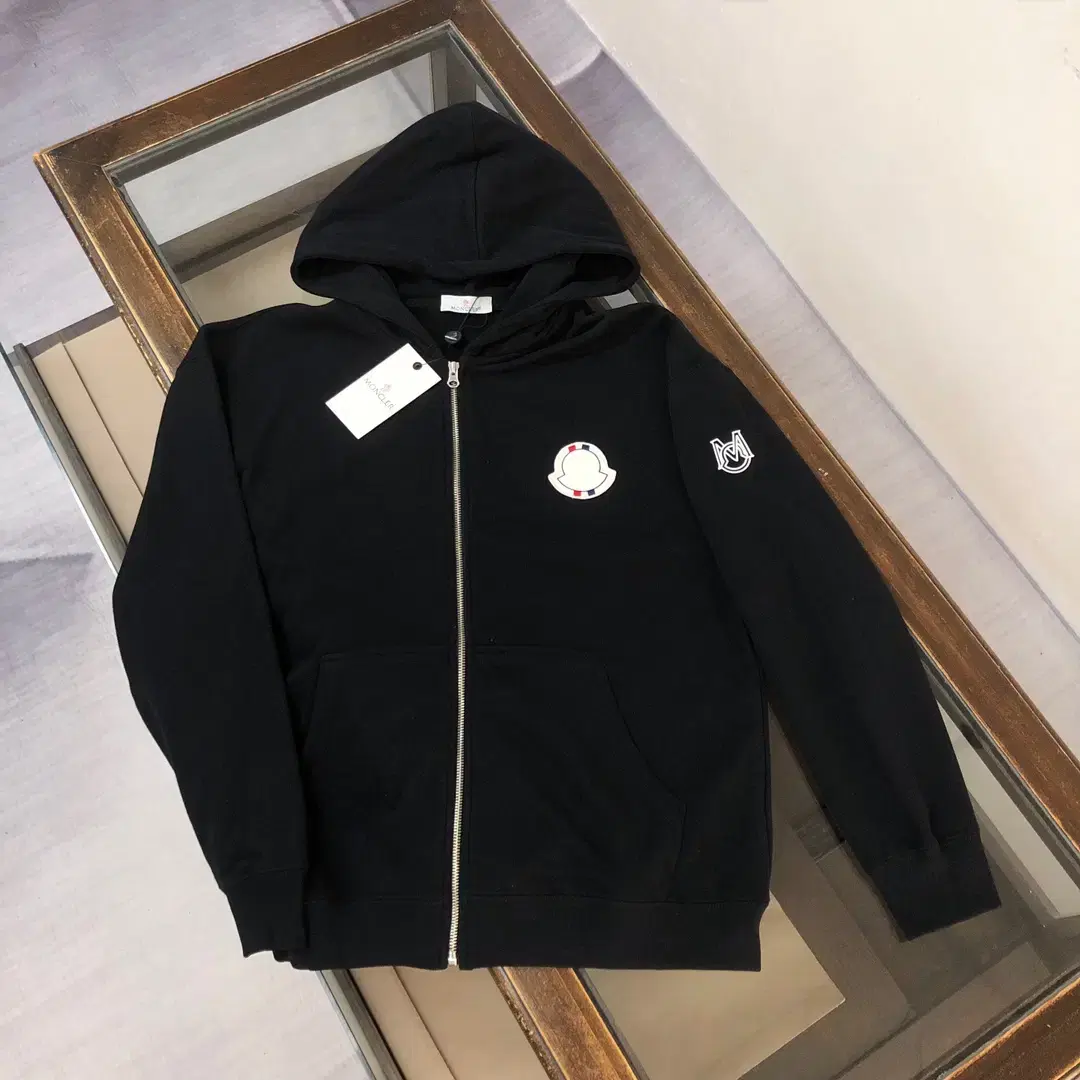 몽클레어 몽클레르 MONCLER 로고 후드집업후드 블랙