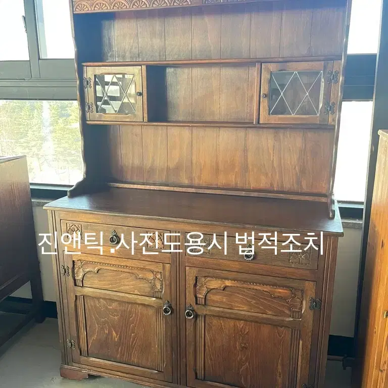 영국 앤틱가구 오픈드레서 그릇장